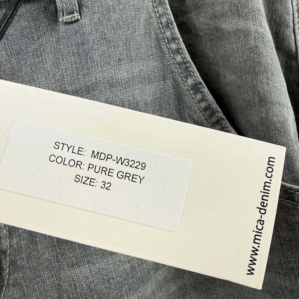 Mica Barrel Jeans Women’s Size 32 NWT Denim Super High Wide Leg Ankle Jeans Gray - Picture 7 of 16